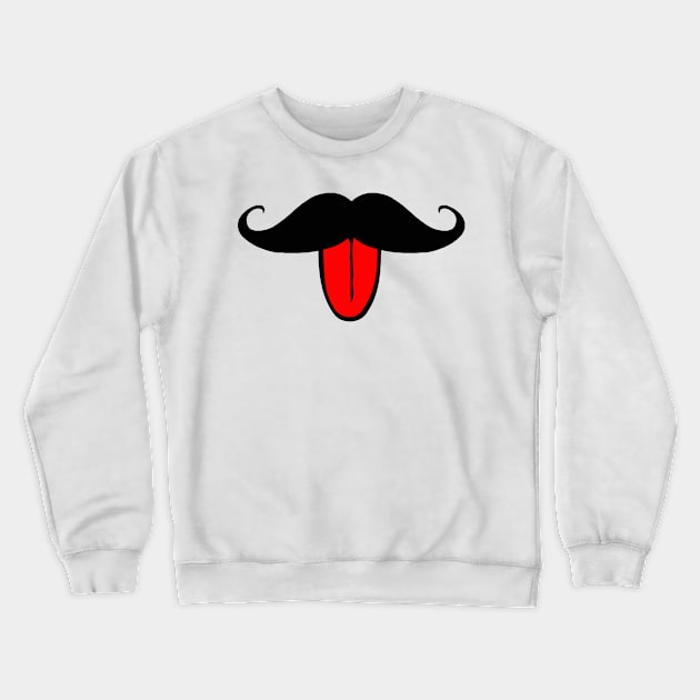 Funny Mustache Crewneck Sweatshirt by NewSignCreation